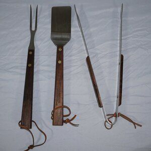 Lamson Tail Gater rare made in USA 3 piece barbecue set EUC